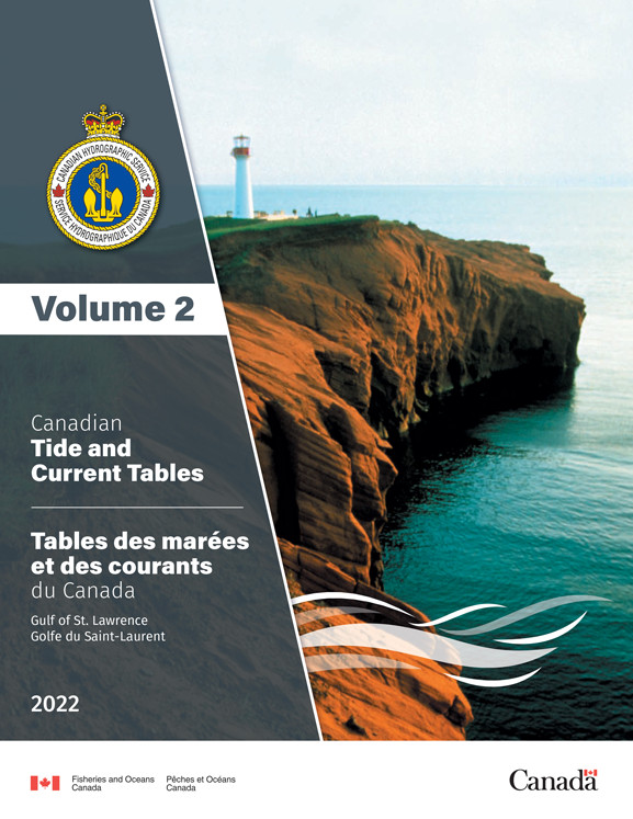 2022 Tide Tables Volume 2 - 2022 Gulf of St. Lawrence