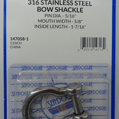 SEADOG BOW SHACKLE S/S 5/16" 147058-1